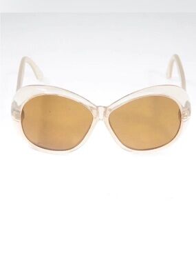 SALE 🍸Vintage French 1980s Soft Champagne tone Translucent Bubble Eye Sunglasses